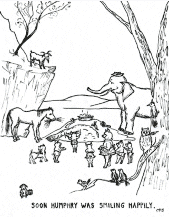 Soon Humphrey was smiling happily.